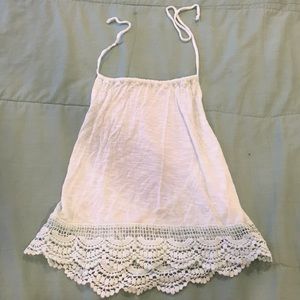 baby blue crochet halter top